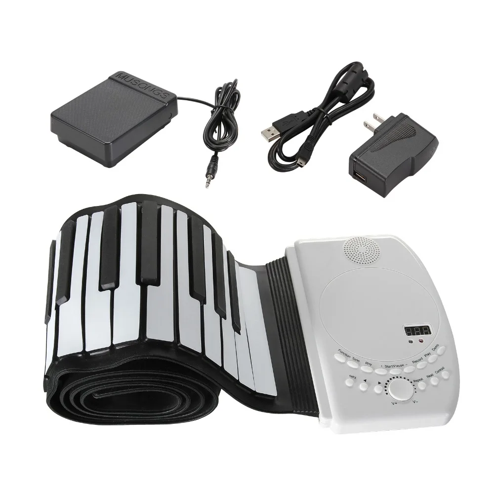 Новые творческие Беспроводной клавиатура md88s USB MIDI Roll Up Пианино комплект с гибким
