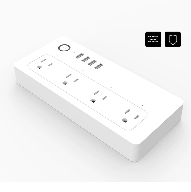 Lonsonho Wifi умный сетевой фильтр 4 розетки переменного тока 4 порта USB работает с Alexa Google Home Mini Smart Life