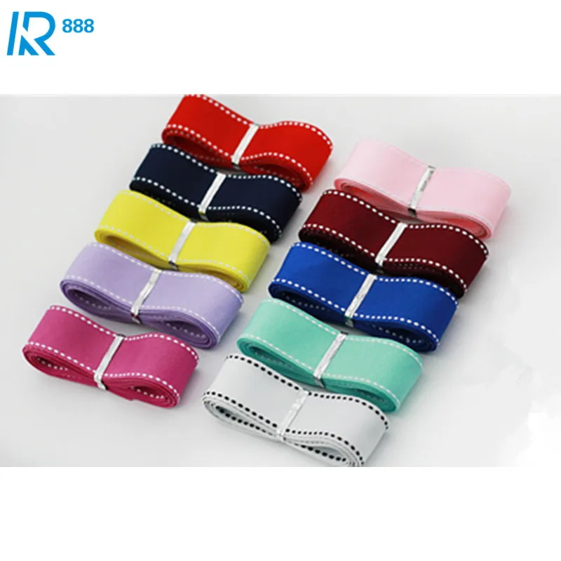 Kewgarden 1 &quot25 мм белая точка сторона Grosgrain лента вручную изготовленная DIY брошь