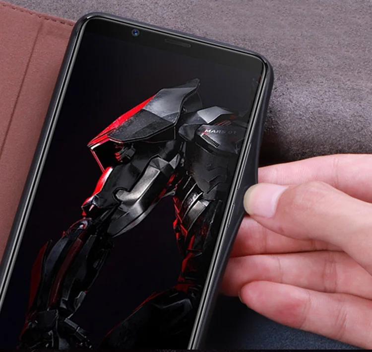 Чехол-книжка из натуральной кожи для ZTE Nubia Red Magic Mars магнитные Чехлы кожаный чехол