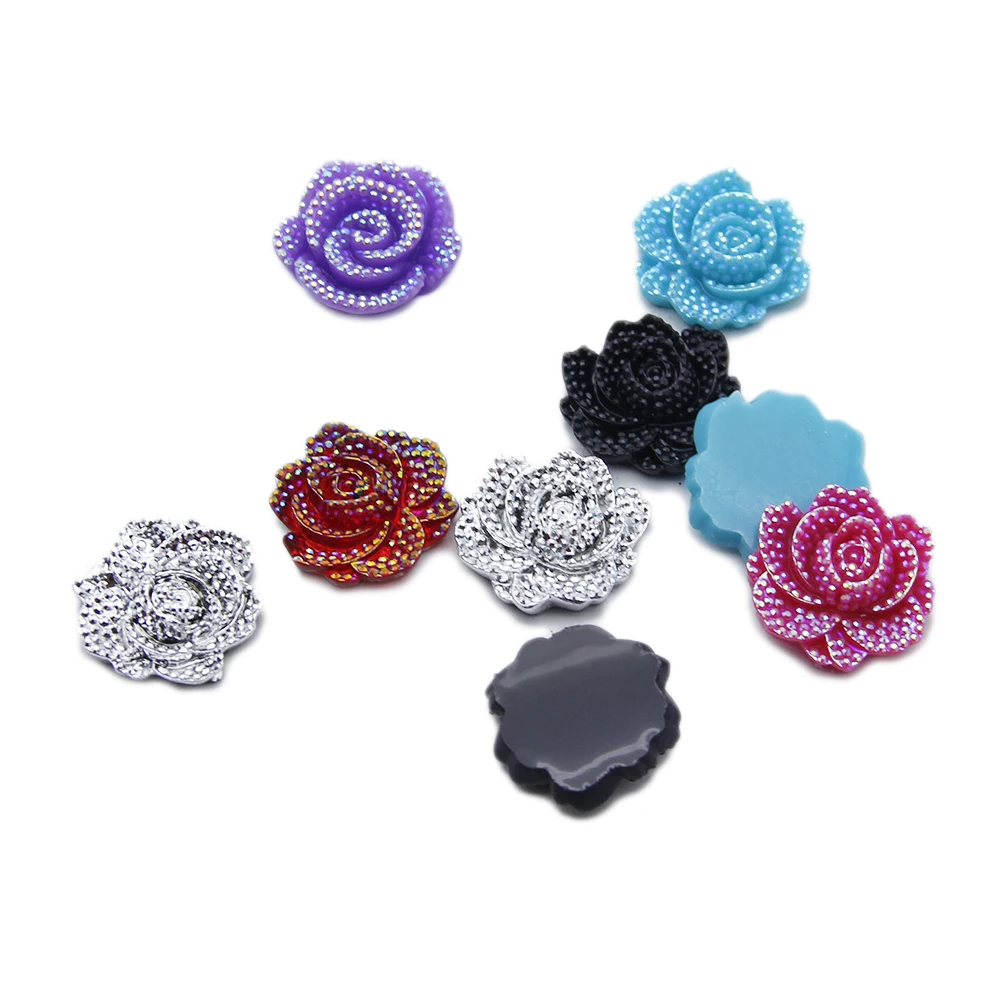 David Accessories 20 шт. 3D цветок полимерные Стразы плоские с оборота для свадьбы с украшением в виде пуговицы, поделка рукоделие аксессуары, 20Yc5799