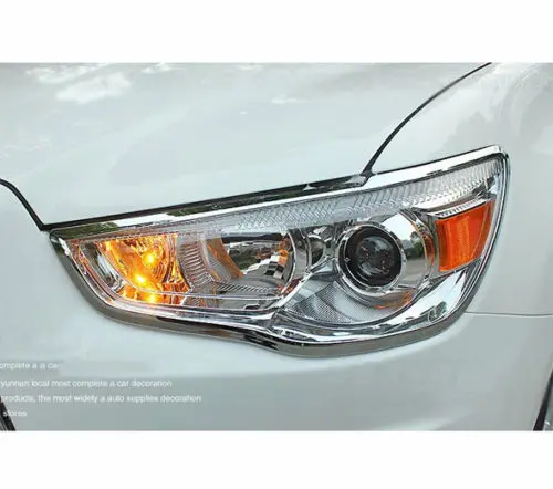 Подходит для 10 MITSUBISHI ASX Хром спереди головной светильник крышка противотуманной