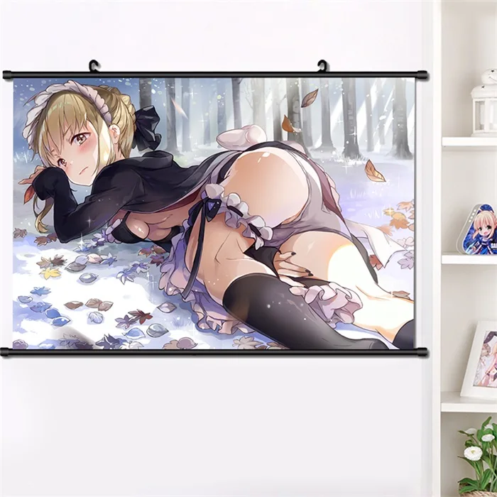 I Японская игра-аниме Fate/stay night Saber Alter FGO настенный Свиток Плакат манга настенные подвесные плакаты украшение дома 40*60 см - Цвет: I