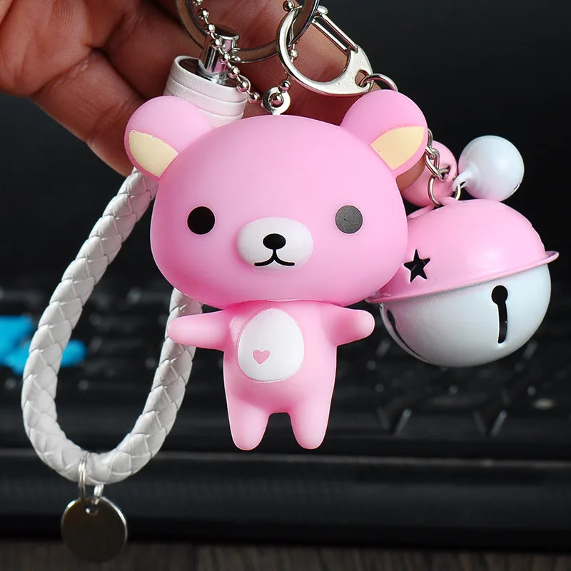 Брелок для ключей Rilakkuma милый мультяшный Мишка брелок с подвеской в виде