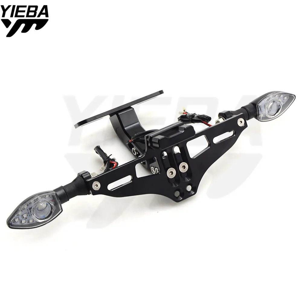 Кронштейн номерного знака мотоцикла держатель со светом для kawasaki ER6F ER6N ER 6N 6F VERSYS
