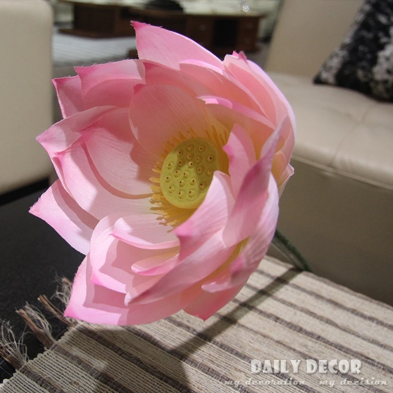 6 шт 95 см большой искусственный цветок лотос гигантские цветы украшения с длинным