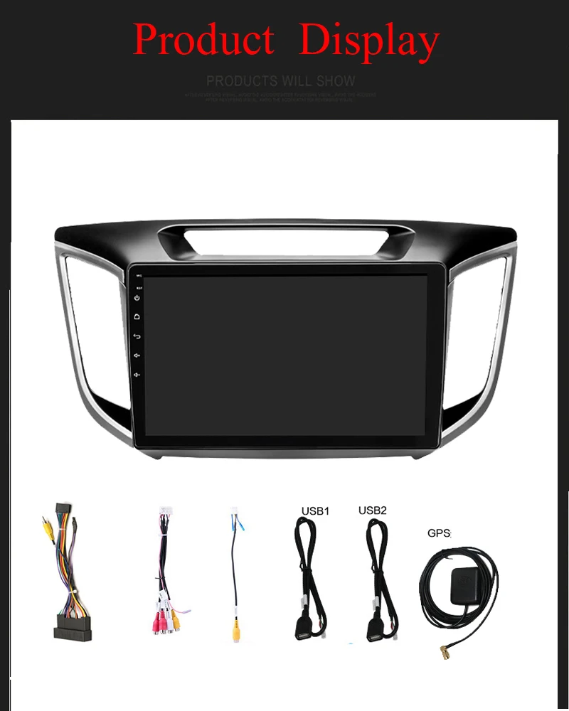 Android 8.1 car dvd gps player For Hyundai Creta ix25 with car radio and navigation playback multimedia video stereo IPS HD