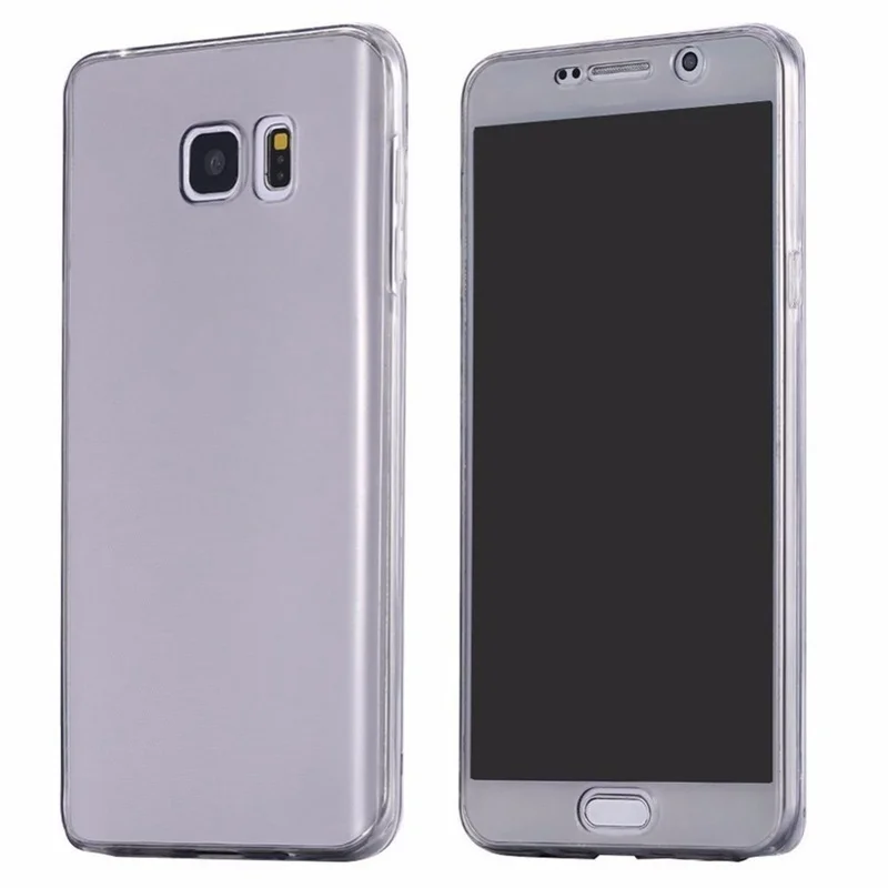 Двойной силиконовый чехол для samsung Galaxy S6 S7 край S8 S9 плюс A3 A5 A6 A7 A8 J3 J4 J5 J6 J7 J8 Полное заднее покрытие