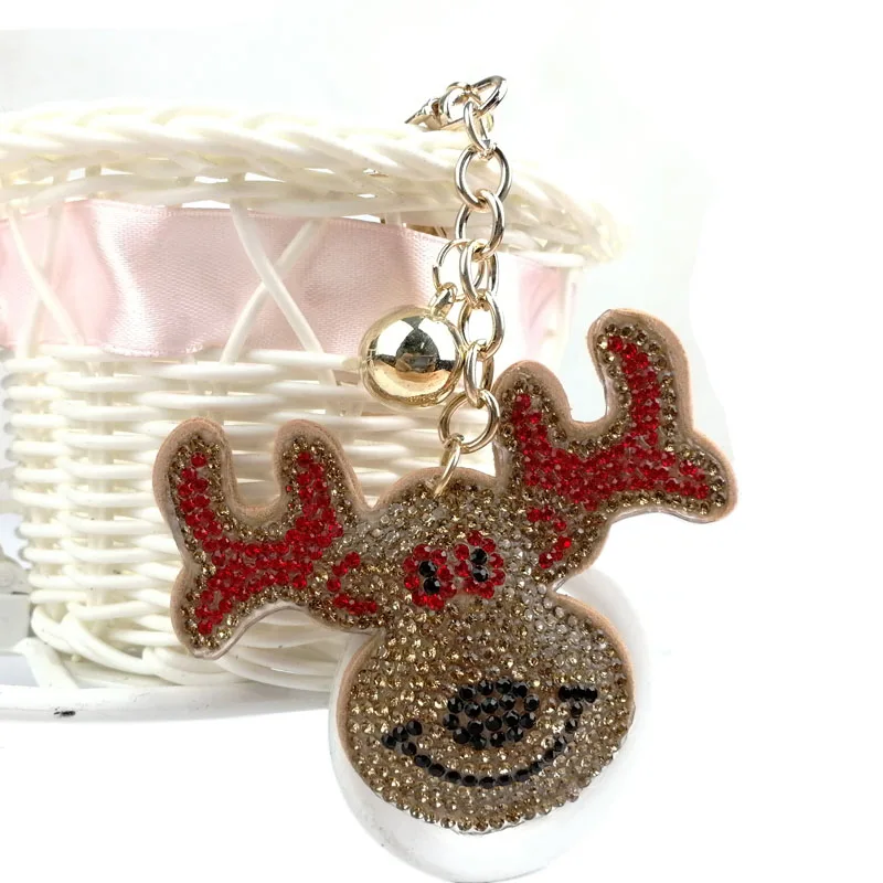 

Cute Shiny Deer Keychain Fashion Mermaid Sequins Animal Elk Keyring for Women Car Bag Pendant Jewelry & Christmas Gift