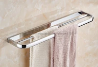 towel bars double rails polished chrome wall shelves towel holder bath shelf towel hanger bathroom accessories nba832