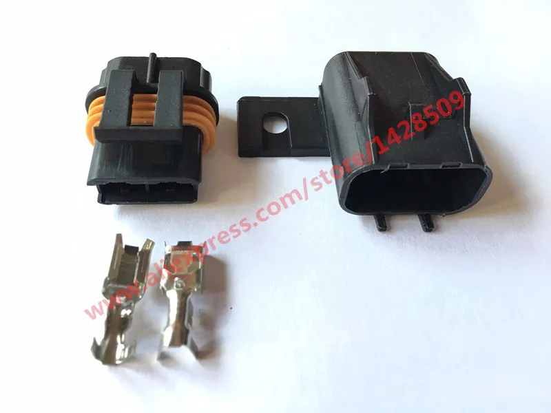 10 Sets 2 Pin Delphi Female And Male Sealed Connectors For Inline Fuse Wiring Automotive Connector 12033769 54200521 12033731