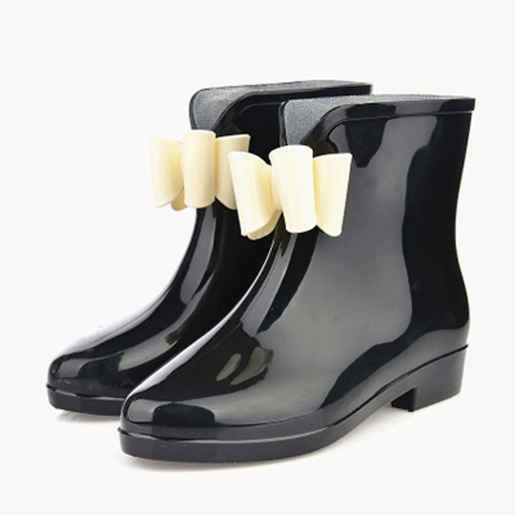Сапоги женские до середины икры повседневные резиновые сапоги на платформе с