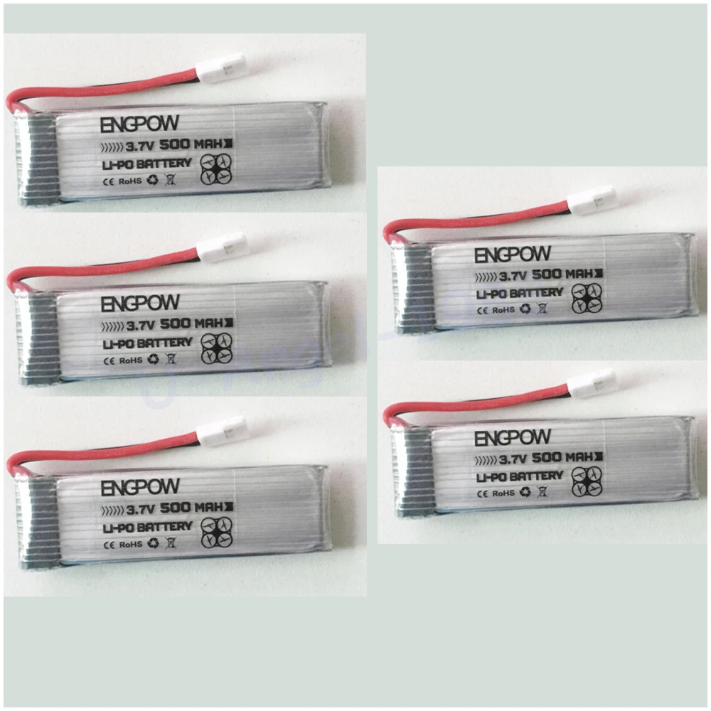 5 шт./лот 3 7 V 500mah lipo батарея для H37 E50 SYMA X5HC X5HW RC Quadcopter Запчасти|3.7v battery|lipo battery3.7v |