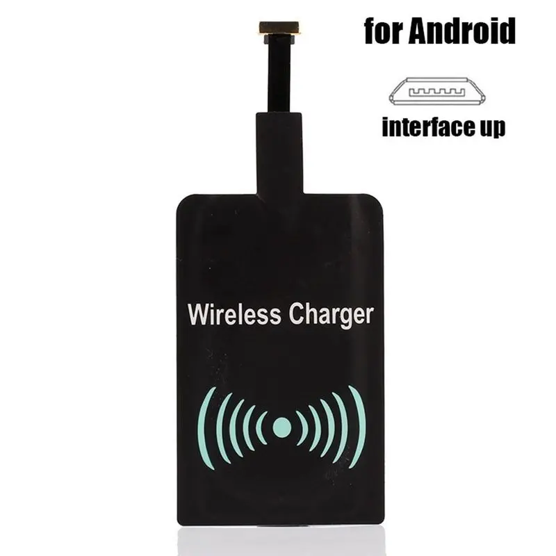 Универсальный QI беспроводной зарядный Модуль приемника для iPhone Android Micro USB Type