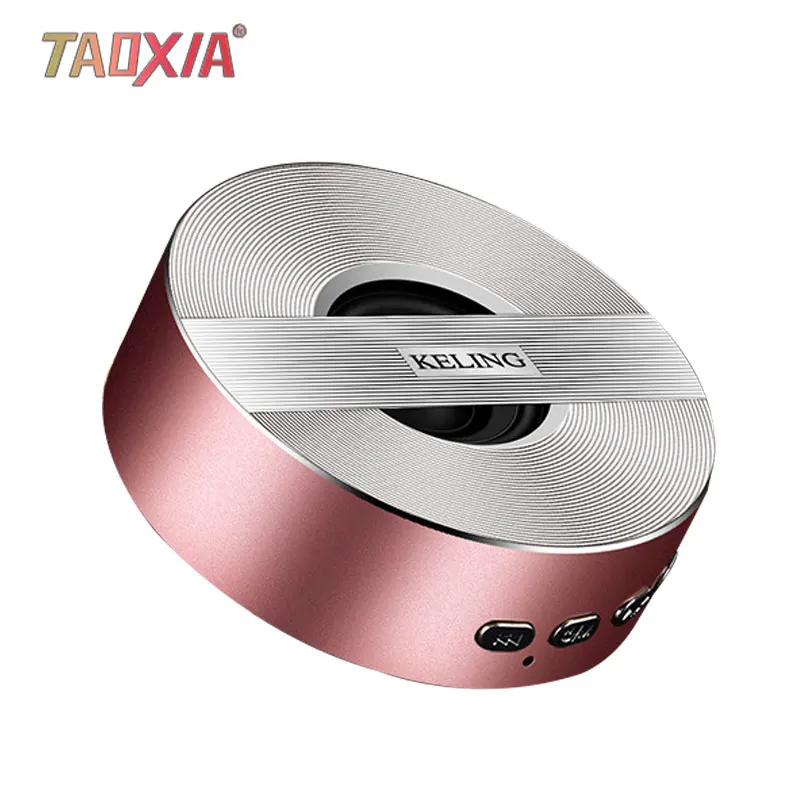 Rose gold speaker Беспроводная Bluetooth колонка, мини акустическая пушка, мобильный сверхвесовой сабвуфер, наружный портативный автомобильный домашний динамик - Цвет: Rose gold speaker