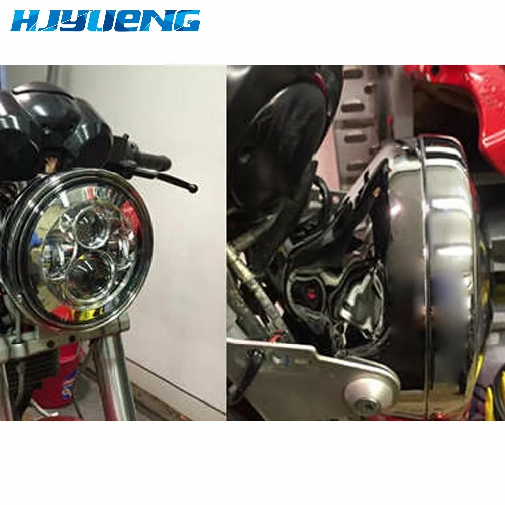 Для Harley Chopper Cafe Racer Bobber Curisers Круглая 7 &quotH4 мотоциклетная фара дюймов светодиодная