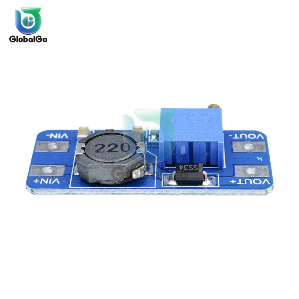 MT3608 dc-dc повышающий преобразователь усилитель питания модуль Boost повышающая плата Макс выход 28 V 2A для Arduino