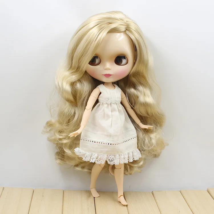 Icy factory шарнирная кукла blyth игрушка светлые волосы соединение тела Сторона расставания волос блестящее лицо голая кукла 30 см
