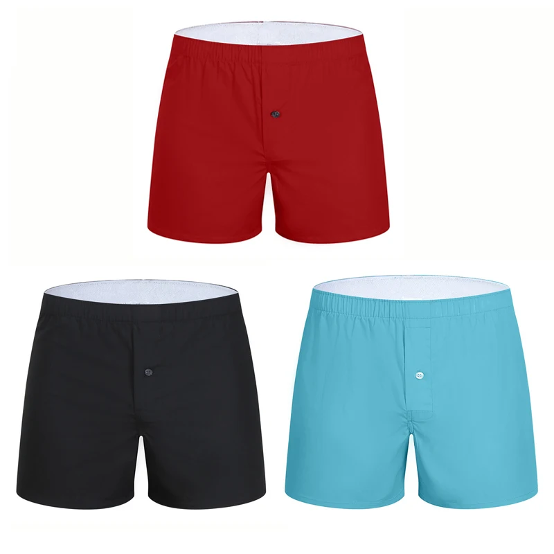 Боксеры мужские 3 шт./лот соблазнительное нижнее белье хлопковые шорты домашняя