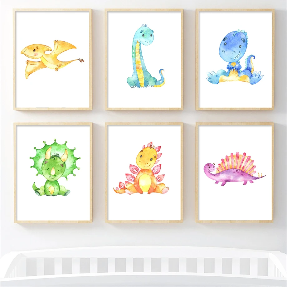 

Dinosaur Dragon Baby Nursery Wall Art Canvas Painting Nordic Posters And Prints Wall Pictures For Lining Room Kids Room Decor