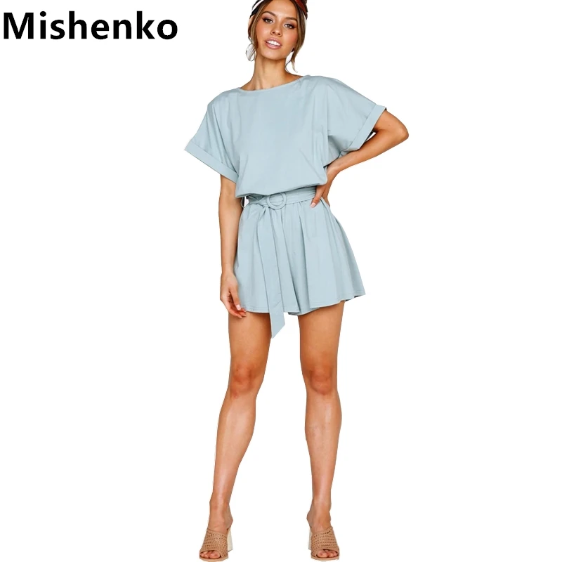 Mishenko/Летний Пляжный комбинезон для женщин Новинка Модный элегантный офисный с