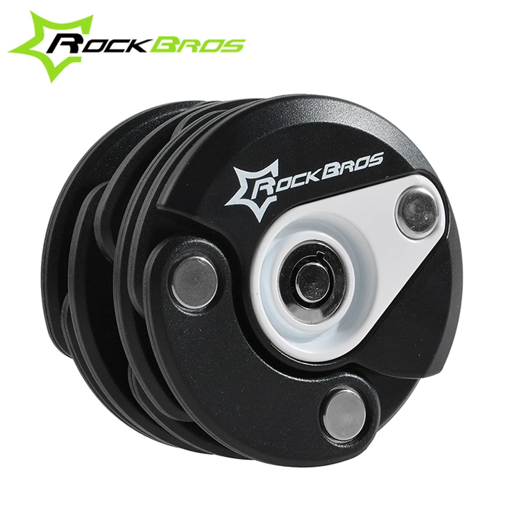 

RockBros Germen Reddot Design Award Bike Motorcycle Electric Bicycle High Security Steel Chain Lock Mini Hamburger Lock, 4 Color