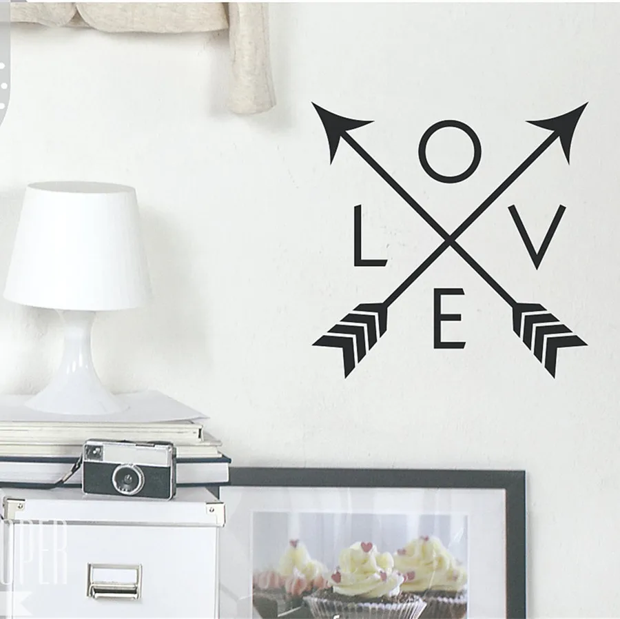 Стикер настенный виниловый в стиле Бохо с крестом и стрелками | Дом сад