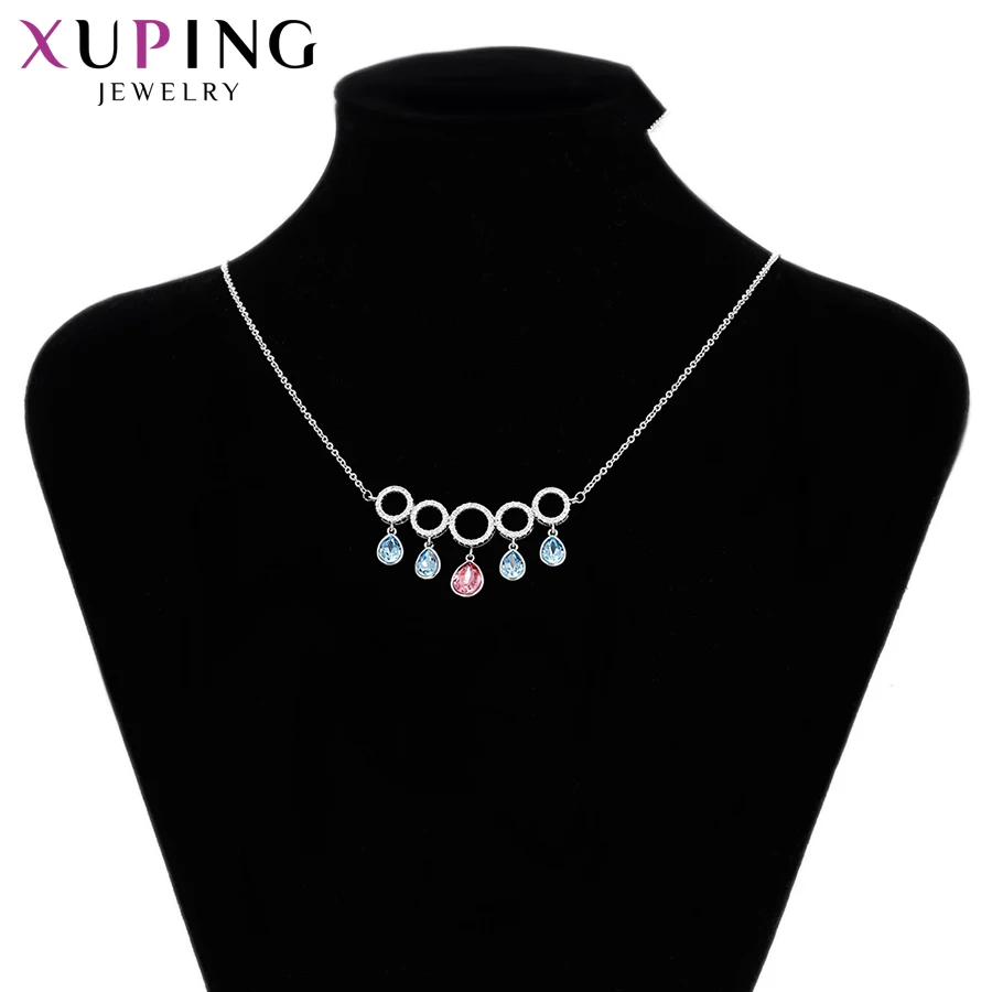 Xuping Water Dorp ожерелье кристаллы от Swarovski красочные романтические ювелирные изделия