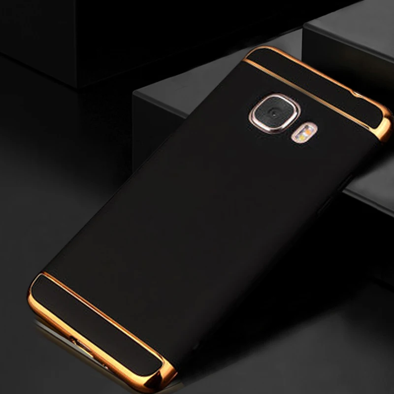 black YUETUO Роскошный Жесткий пластиковый Чехол для задней панели телефона, etui, чехол для samsung galaxy J4 Plus j 4 prime j4plus аксессуары - Цвет: black