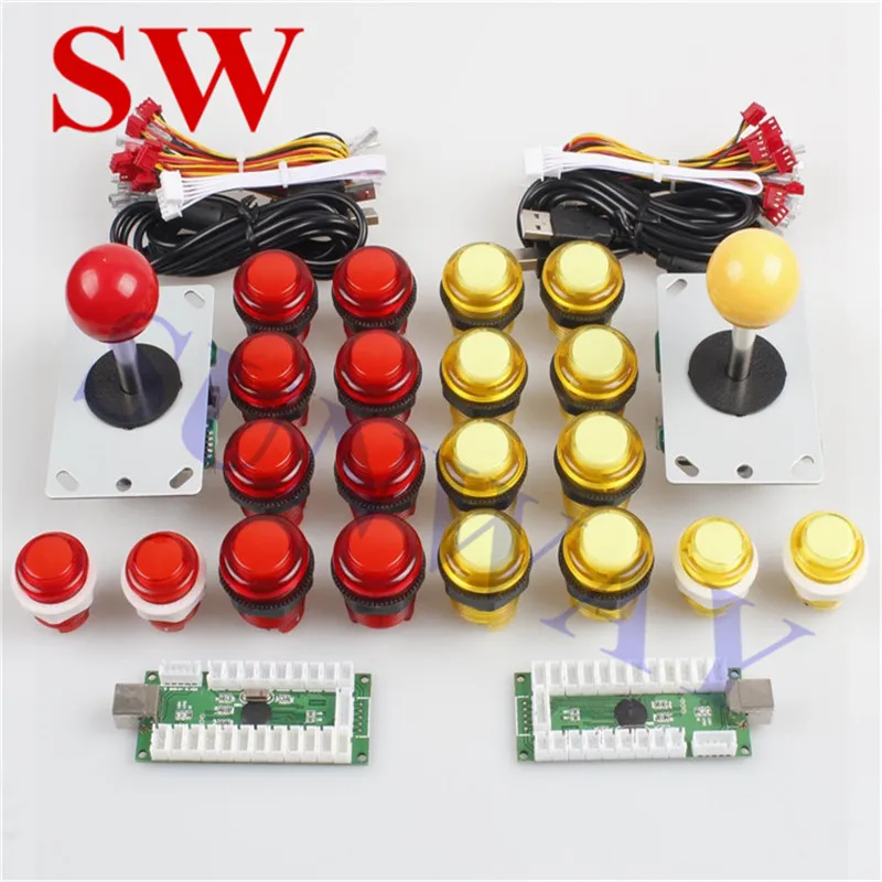 20 x светодиодная кнопочная Кнопка с подсветкой + 4way/8way высокое качество SANWA стиль
