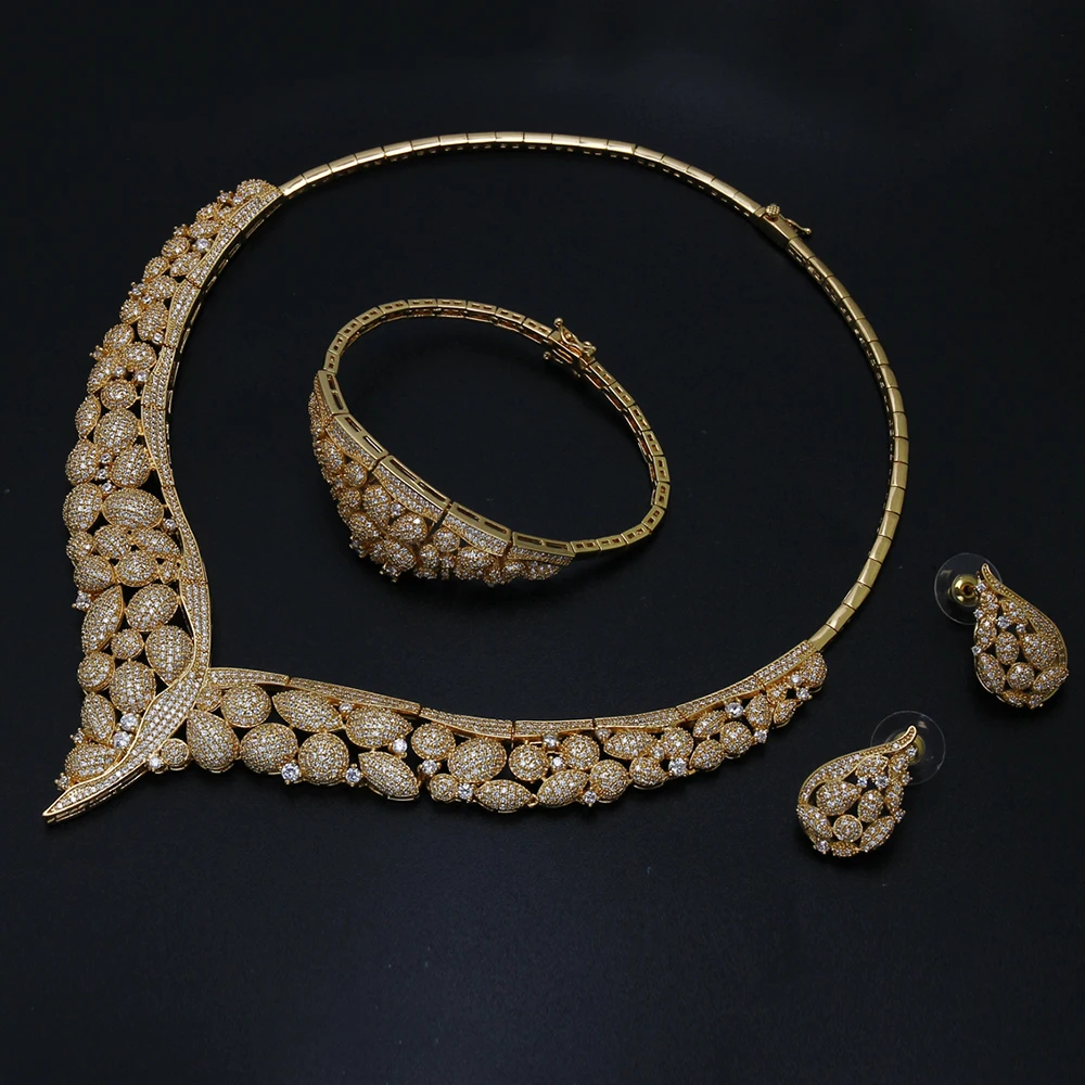 Роскошный большой комплект ювелирных изделий из 4 предметов для вечеринок