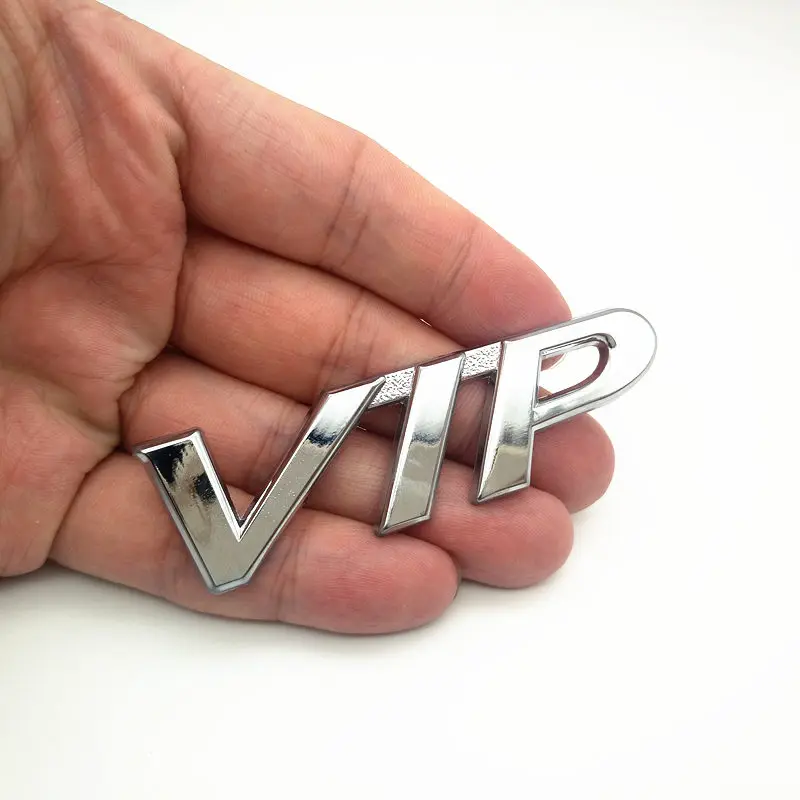 FDIK новая 3D Хромовая Серебряная Золотая металлическая логотип VIP наклейка эмблема