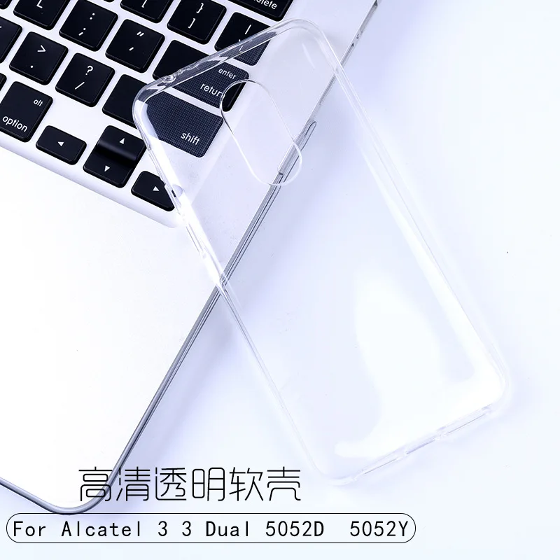 Чехол для Alcatel 3 защитный чехол мягкий прозрачный из ТПУ 5052D 5052Y силиконовая задняя