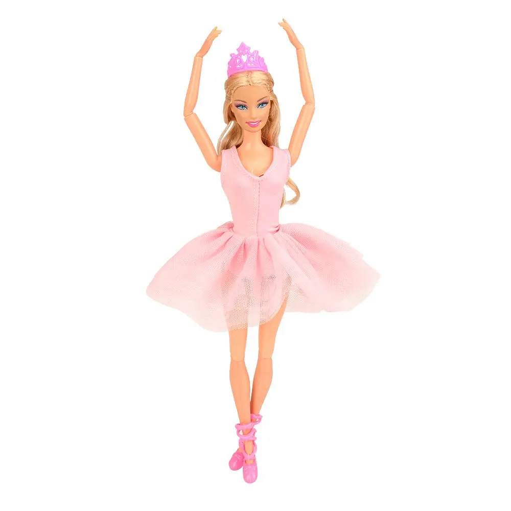 

Fashion Doll Shoes Crown pink white black tutu skirts Kids Toys ballets dress for barbie Dressing best birthday gift for girl