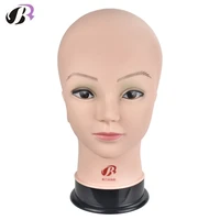 female manikin model wig making styling practice hairdressing cosmetology bald mannequin head hat headwear display make up tools