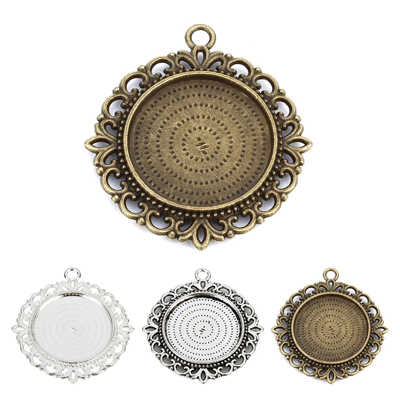 Внутренний диаметр 25 мм двусторонние Пустые Подвески поддон в цветочек базовая