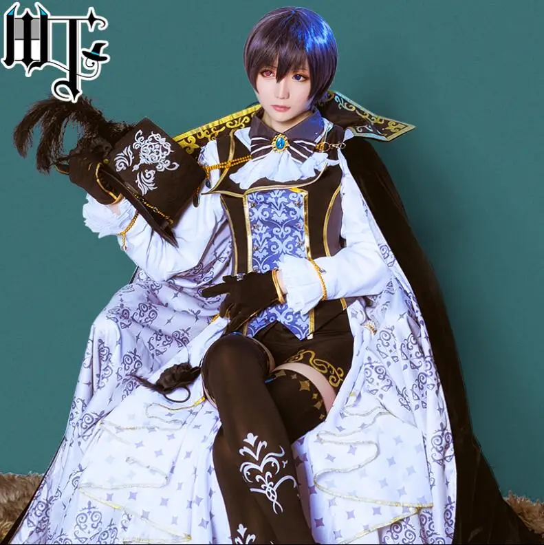 Аниме Черный Дворецкий Косплей Ciel Phantomhive Cos Хэллоуин вечерние Униформа Cos Высокое качество костюм полный комплект 9в1