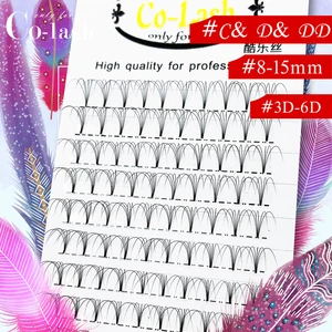 Ресницы для наращивания Colash C Curl D Curl DD Curl, готовые Объемные Накладные ресницы из искусственной норки