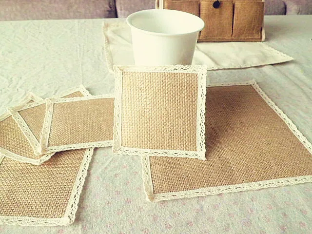 Коврик для столовой посуды из натурального хлопка! Квадратный коврик хлопкового