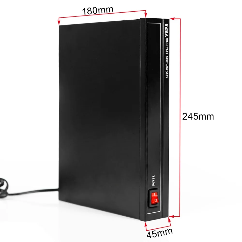 VSP8 один вход 8 Выход видео Аудио amp сплиттер RCA разъем AV разветвитель для HDTV LCD