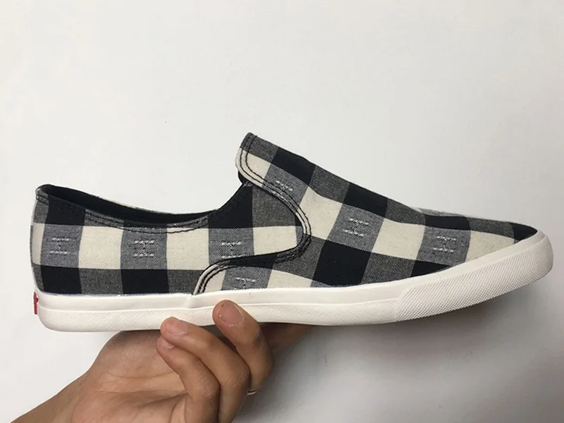 Модная парусиновая обувь в клетку; мужские лоферы; Высококачественная дышащая мужская повседневная обувь; Мужская брендовая Тканевая обувь; ZH2952