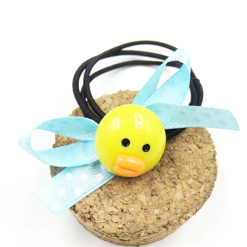 1 шт. простой тканевый узел Медведь утка эластичные повязки для волос девочек