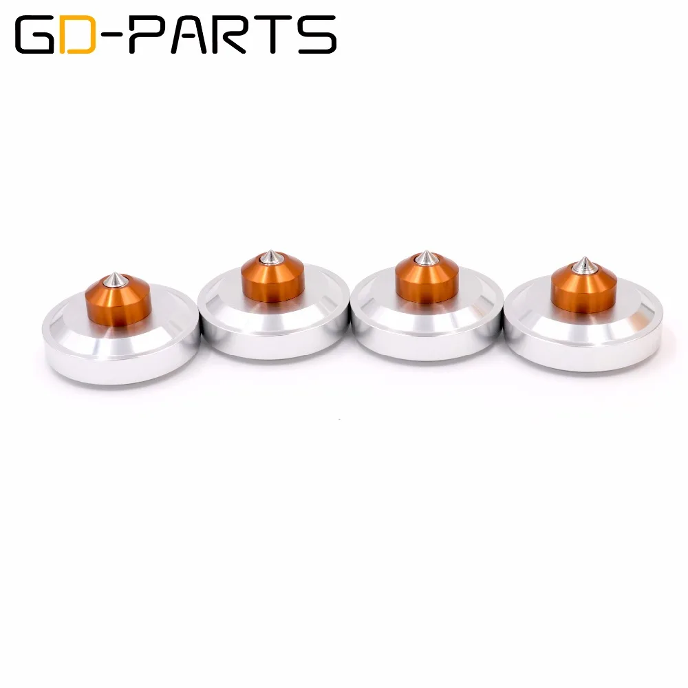 4 шт. алюминиевый изоляционный шип лапки с серебристым корпусом 39x26 мм для гитары