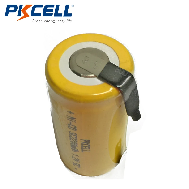 30 шт./лот PKCELL 1 2 V Sub C SC NI CD 2200mAh Вольт NICD никель кадмиевый аккумулятор плоский верх с
