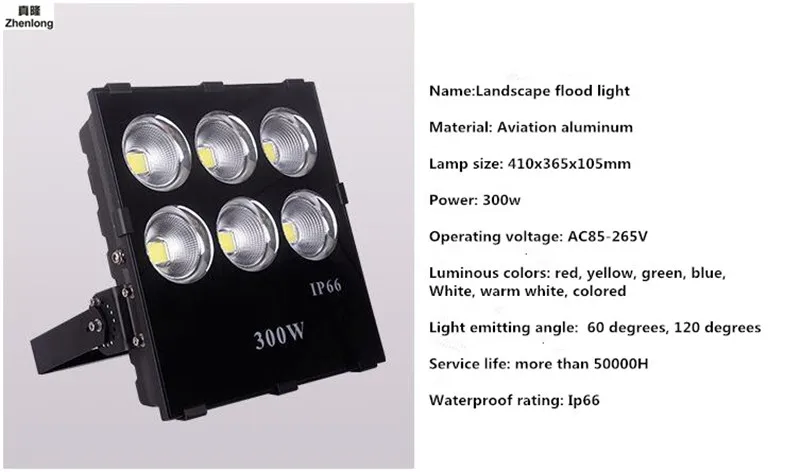 

LED Flood Light 200W 250W 300W AC85-265V Projecteur Foco Led IP66 Floodlight Refletor Spotlight Outdoor Exterieur Spotlight LED