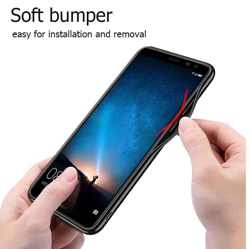 For Huawei Mate 10 Lite Case Luxury Tempered Glass Back Phone Cover 20 Hybrid Shockproof Hard Housing |