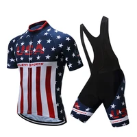pro usa team 2022 man cycling jersey set summer bike clothing kit mtb maillot bicycle clothes outdoor outfit cyclist suit dress