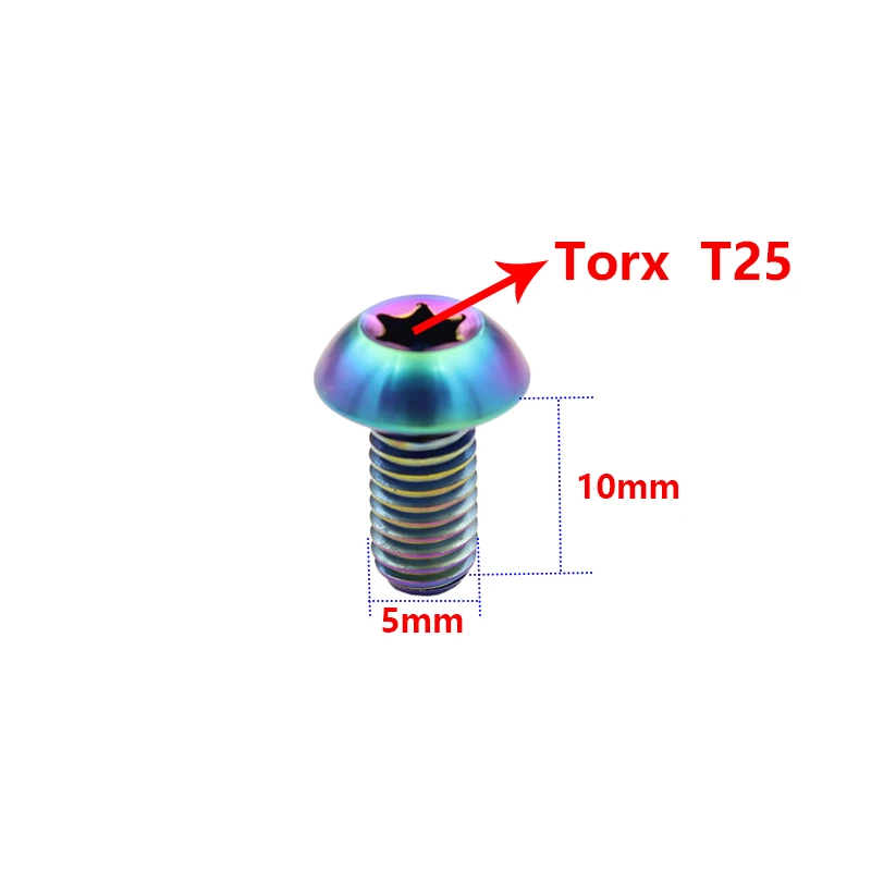 M5 * 10 мм держатель болтов из титана для велосипеда винт ротора T25 Torx Велоспорт MTB
