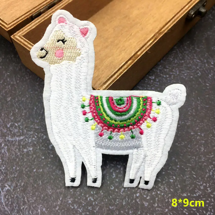 R2648 Llama Альпака аппликация патчи железо на para рубашка одежда Джерси кепки вышитые аксессуары значок на платье 6 шт - Цвет: R2648