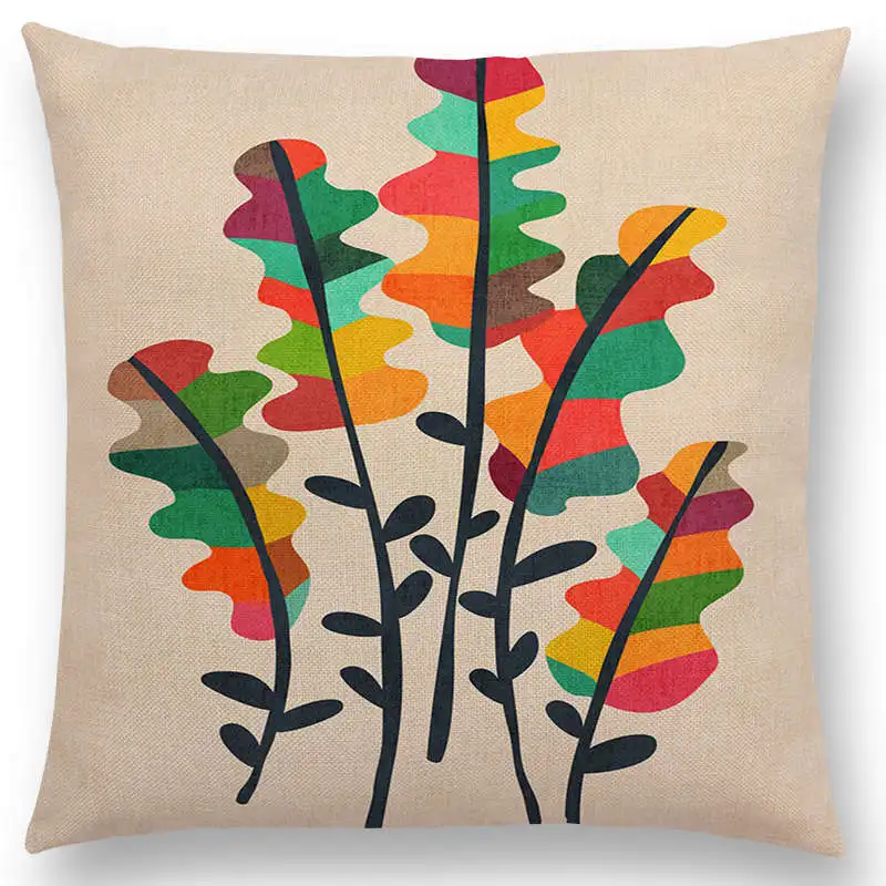 Красочные Мультяшные цветы милая Радуга цветочный сад бонсай тропические